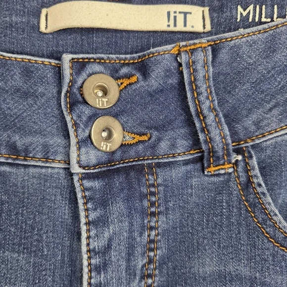 !iT Petite Curvy Skinny Ankle Millie Style 5 Pocket Denim Blue Jeans Size 6P - Picture 3 of 11